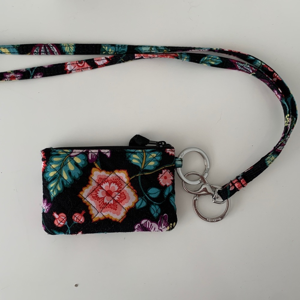 Vera Bradley zip id case and lanyard